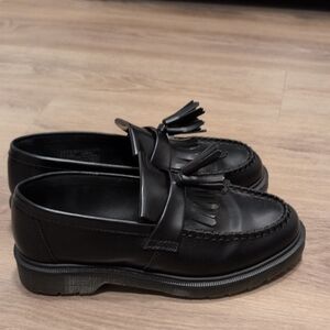Dr. Martens ADRIAN Black Leather Tassel Loafers Men's Size 9